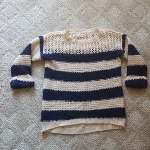 JJ Basics Blue and White Striped Sweater